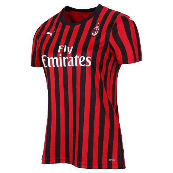 Camiseta AC Milan 1ª Mujer 2019-2020 Rojo Negro